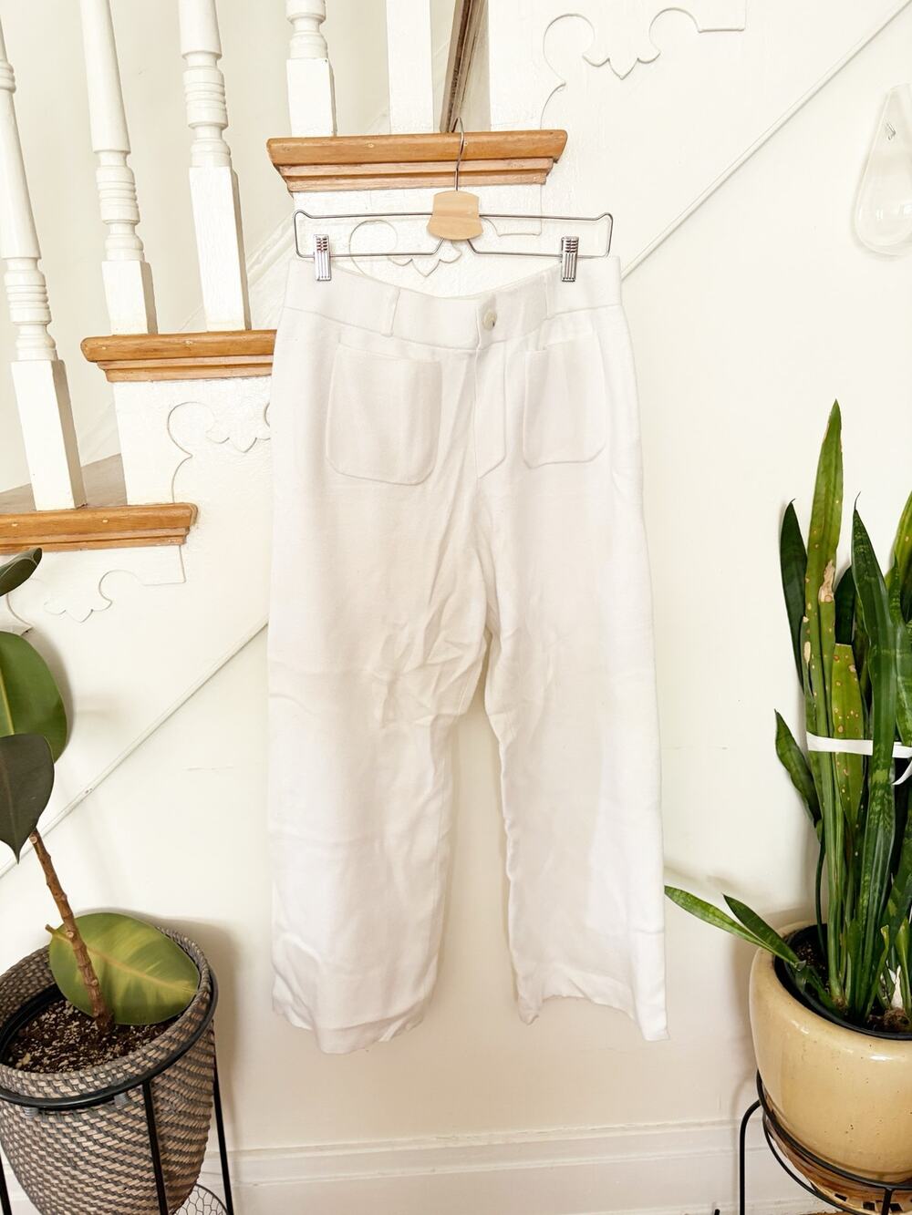 Maeve The Colette Women's Ivory Knit Pull-On Jogger Pants Size L